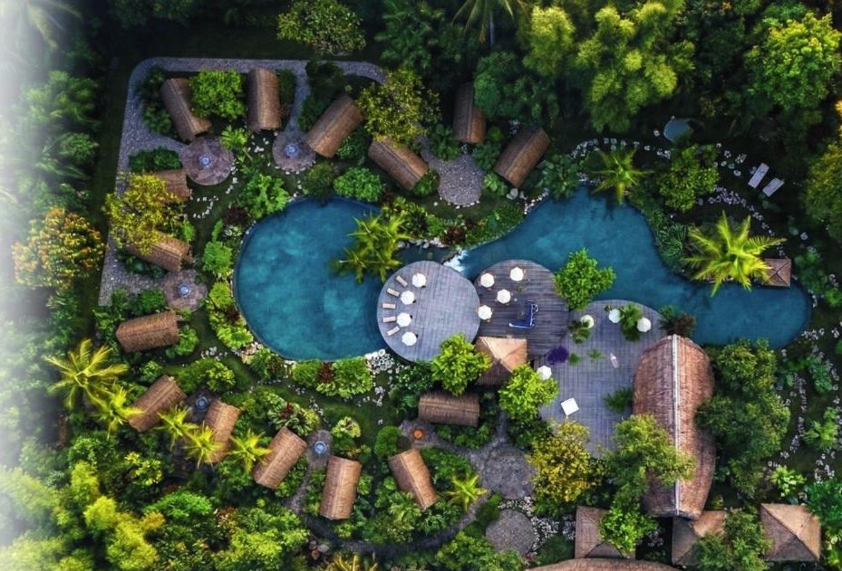 Khu nghỉ dưỡng sinh thái nhìn từ trên cao